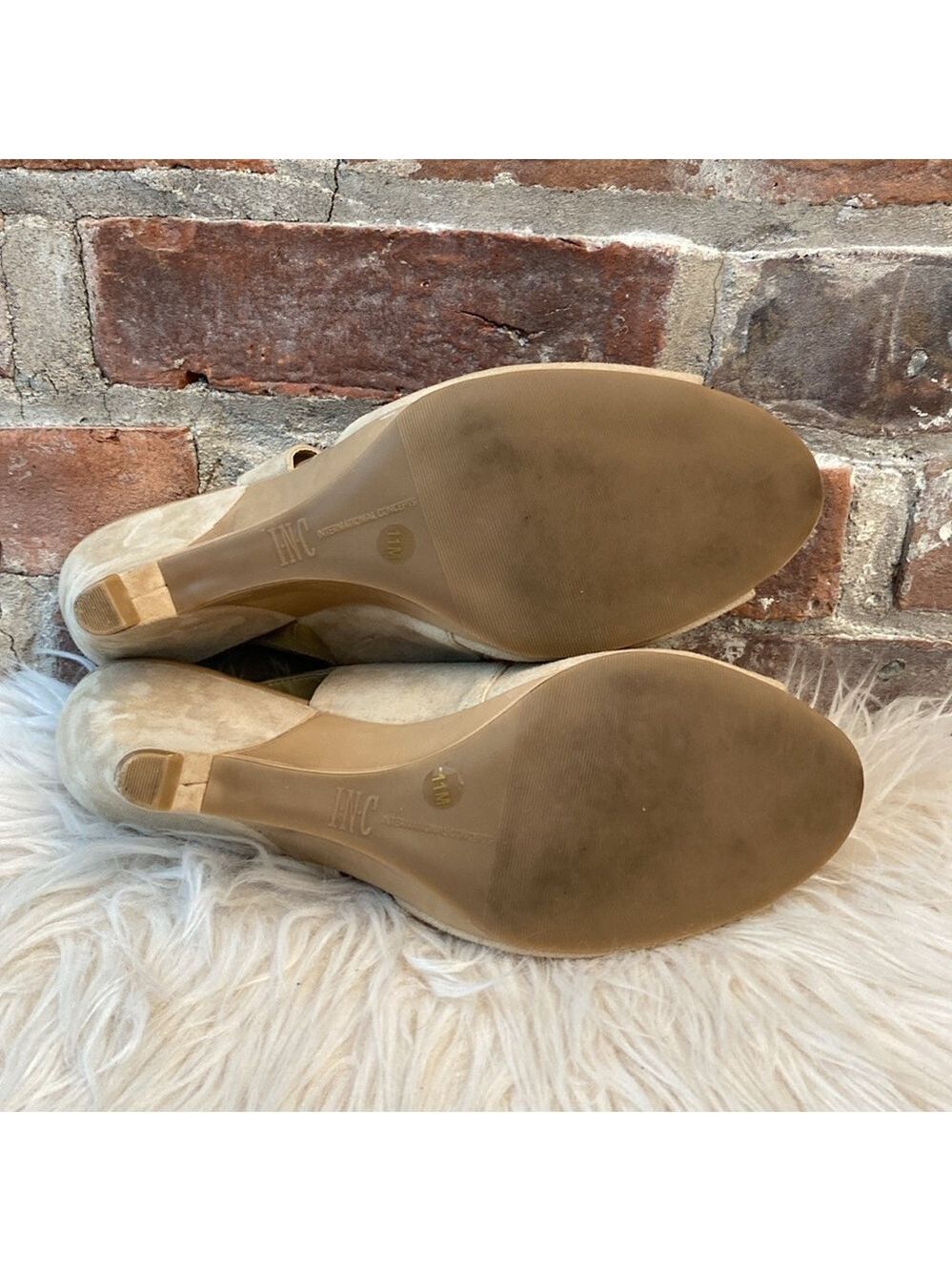 INC Fama Wedge Suede Sandals, Size 11 - Picture 13 of 17